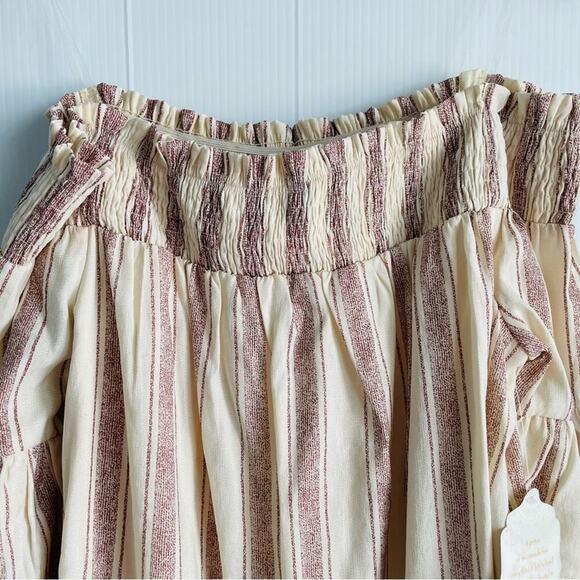 🆕 Altar’d State off the shoulder boho long sleeve dress striped size small NWT - Picture 5 of 11